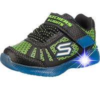 Skechers ILLUMI-BRIGHTS TUFF TRACK, Zapatillas para Niños, Black Synthetic/ Lime & Royal Trim, 21 EU