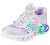 Skechers Infinite Heart Lights Eternal Shimmer, Zapatillas Niñas, Multi Ribete Sintético Plateado, 35.5 EU