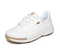 Skechers, Jasmine, Zapatillas de golf impermeables para mujer, Blanco/Dorado, 7.5