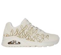 Skechers JGoldcrown: UNO - Golden Heart en Natural/Oro, talla 38