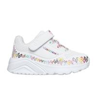 Skechers JGoldcrown: UNO Lite - Heart Craze en Blanco, talla 21