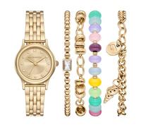 Skechers Juego de reloj de metal dorado de tres manecillas (modelo: SR9149)