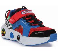 SKECHERS Juego Kicks Gametronix Malla sin Cordones Zapatillas Azul Rojo Niños 1-