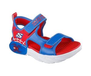 Skechers Jungen Creature-Splash Sandalia, azul/rojo, azul/rojo, 30 EU