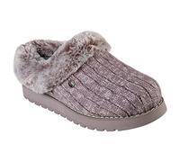 Skechers Keepsakes Ice Angel - Pantuflas para mujer, Suéter de punto | Colección Otoño Invierno | Pantuflas | Planas | Plantilla de espuma viscoelástica