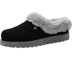 Skechers Keepsakes - Ice Angel Slipper, Pantuflas Mujer, Negro, 42 EU