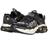 Skechers Kids Boy's 400000L Sneaker, Black/Olive, 12 Little Kid