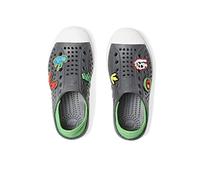 Skechers Kids Boy's Guzman Steps-Dino-Might Sneaker, Charcoal/Lime, 5 Big Kid