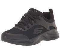 Skechers Kids Girls Dynamatic-Swift Speed Sneaker, Black/Black, 3.5 Big Kid