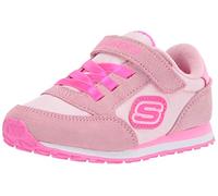 Skechers Kids Girls Retro SNEAKS Sneaker, Pink/Hot Pink, 6 Medium US Toddler