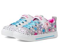 Skechers Kids Girls Twinkle Sparks-Shimmer Star Sneaker, White/Multi, 2.5 Little Kid