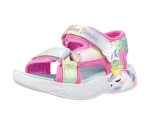 Skechers Kids Girls Unicorn Dreams Sandal Sneaker, Pink/Multi, Toddler, 24 EU