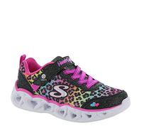 Skechers Kids Girls Uno Lite-Spread The Love Sneaker, Black/Multi, 5, Big Kid