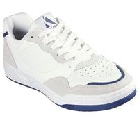 Skechers, Koopa Volley Low Lifestyle Hombre, Piel Blanca de Gamuza Duraleather Mesh N, 47.5 EU