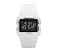 Skechers Larson - Reloj Digital de Poliuretano Blanco (Modelo: SR1192)
