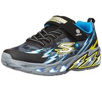 Skechers LIGHT STORM 2.0, Zapatillas Deportivas Niños, Negro (Black Textile/ Synthetic/ Blue & Yellow Trim), 34 EU