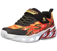 Skechers LIGHT STORM 2.0, Zapatillas Deportivas Niños, Negro (Black Textile/ Synthetic/ Red & Yellow Trim), 29 EU