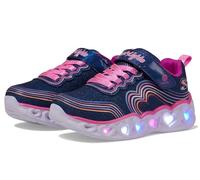 Skechers Lights-Retro Hearts - Tenis para niña, Azul marino/Multicolor, 10.5 cm