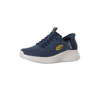 Skechers Skech-Lite Pro, Zapatillas Hombre, Malla Azul Marino con Ribete Amarillo, 40 EU