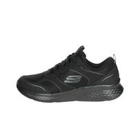 Skechers Lite Pro Sleek Citizen- Tenis para Mujer, Cuero Negro Duraleather Ribete plomizo, 38 EU