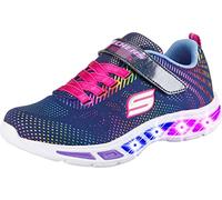 Skechers LITEBEAMS GLEAM N' DREAM, Zapatillas para Niñas, Navy Mesh/Multi Foil Print/Trim, 30 EU