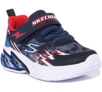 SKECHERS Luz Storm 2.0 Elástico Up Zapatillas Niño Azul Marino Rojo Ru 4-9