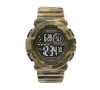Skechers MacAfee - Reloj digital de poliuretano para hombre, diseño de camuflaje verde, Verde