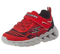 Skechers MAGNA-LIGHTS BOZLER, Sneaker para Niños, Red Synthetic/ Mesh/ Black Trim, 23 EU
