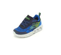 Skechers MAGNA-LIGHTS MAVER, Sneaker para Boy's, Navy Synthetic/ Mesh/ Blue & Lime Trim, 23 EU
