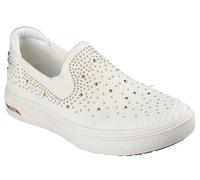 Skechers Martha Stewart:Arch Fit Arcade-Glitz Gal - Tenis para mujer, Blanco sucio, 38.5 EU
