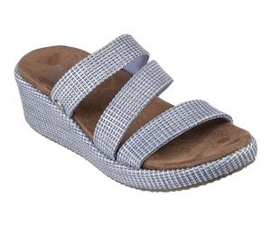 Skechers Martha Stewart Arch Fit Beverlee-Morningside Sandalia de cuña para mujer, Azul, 40 EU