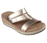 Skechers Martha Stewart Breezie-Shiny Luster - Sandalias de cuña para mujer, Oro rosa, 37.5 EU