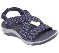 Skechers Martha Stewart Reggae Cup-Coastal Trail - Sandalias planas para mujer, azul marino gris, 38 EU