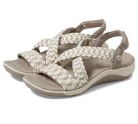 Skechers Martha Stewart Reggae Cup-Coastal Trail - Sandalias planas para mujer, Gris Topo Natural, 37 EU