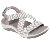 Skechers Martha Stewart Reggae Cup-Coastal Trail - Sandalias planas para mujer, Gris Topo Natural, 38.5 EU