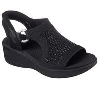 Skechers Martha Stewart's Pier-lite-Park Path - Sandalias de cuña para mujer, Negro/Negro, 36 EU