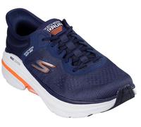 Skechers MAX Cushioning Arch Fit 2.0 Antilles - Tenis para Hombre, Tela sintética Azul Marino y Naranja, 44 EU