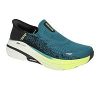 Skechers Zapatillas de deporte para hombre, manos libres, con amortiguación máxima Arch Fit Fortuitous 2.0, Azul/Negro, 41.5 EU