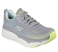 Skechers MAX Cushioning Elite Galaxy Burst, Zapatillas Mujer, Grey/Green, 41 EU