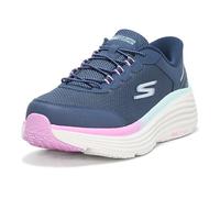 Skechers Max Cushioning Endeavour Cardova - Tenis sin cordones para mujer, Azul marino/púrpura, 7.5 Wide