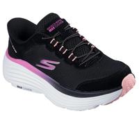 Skechers Max Cushioning Endeavour Cardova - Tenis sin cordones para mujer, Tela negra y ribete rosa, 38 EU