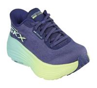 Skechers MAX Cushioning Endeavour Hallandale - Tenis sin Cordones para Mujer, Azul Marino/Verde Lima, 38.5 EU