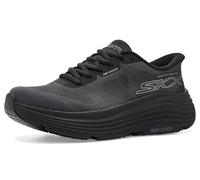 Skechers MAX Cushioning Endeavour Hallandale - Zapatos sin Cordones para Mujer, Textil Negro, Ribete Negro, 37 EU