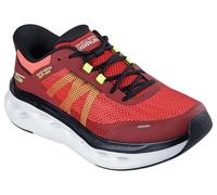 Skechers MAX Cushioning Glide Step Aberdeen - Zapatillas para ponértelas sin Usar Las Manos para Hombre, Rojo/Negro, 43 EU