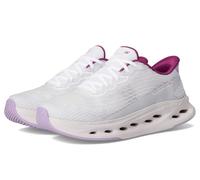 Skechers MAX Cushioning Glide-Step Sapphire, Zapatillas Mujer, White & Lavender Textile/Synthetic, 38 EU