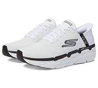 Skechers MAX Cushioning Slip-ins - Zapatillas de Entrenamiento atlético para Caminar con Espuma viscoelástica, Hombre, Blanco y Negro, 42 EU