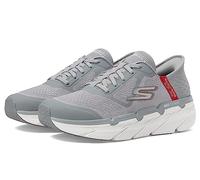 Skechers MAX Cushioning Slip-ins - Zapatillas de Entrenamiento atlético para Caminar con Espuma viscoelástica, Hombre, Gris Rojo, 43 EU