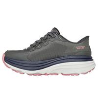 Skechers MAX Cushioning Zirrus - Tenis para Mujer, Olive Textile sintético Ribete Rosa, 40 EU