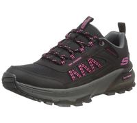 Skechers Max Protect Legacy, Zapatos de Trekking Mujer, Black Leather/Mesh/Synthetic/Pink Trim, 35 EU