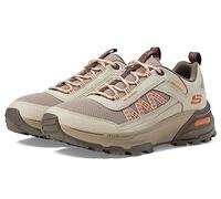 Skechers Max Protect Legacy, Zapatos de Trekking Mujer, Natural Leather/Mesh/Synthetic/Orange Trim, 35 EU